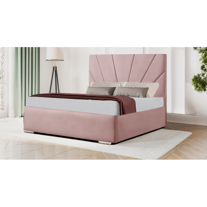 Ambere Bed Frame, Small Double (4'), Pink