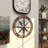 Metal Compass Sign Home Wall Decor with Wood Frame