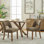 Upholstered Side Dining Chairs with Wood Legs Set of 2