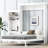 Queen Size White Space - Saving Bed, Louvered Style Storage, Pine Wood