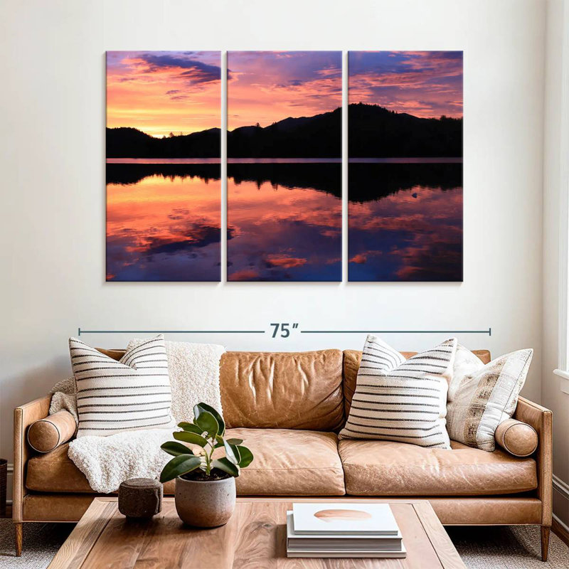 Alvord Mirror Lake Sunset Sky, 42" H x 65" W