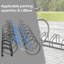 Andhav Bike Stand Parking Rack Floor/Wall Mount, 6 Racks Black