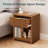 Fluted Nightstand, Modern Mid-Century Bedside Table with Thickened Board, Silent Glide Drawer & Gold Metal Handles, Large Wide End Table for Bedroom Living Room Office, Walnut-1637101467-1637101460