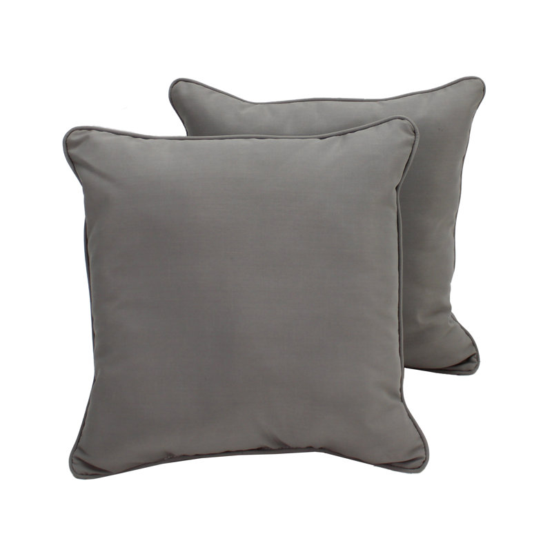 Housse et insert de coussin décoratif carré intérieur / extérieur Element, Gris, 18 po x 18 po