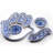 Dipper Handcrafted Bohemian Hamsa Ceramic Dipping and Serving Set - Versatile Mediterranean Decor-69957974-69957975