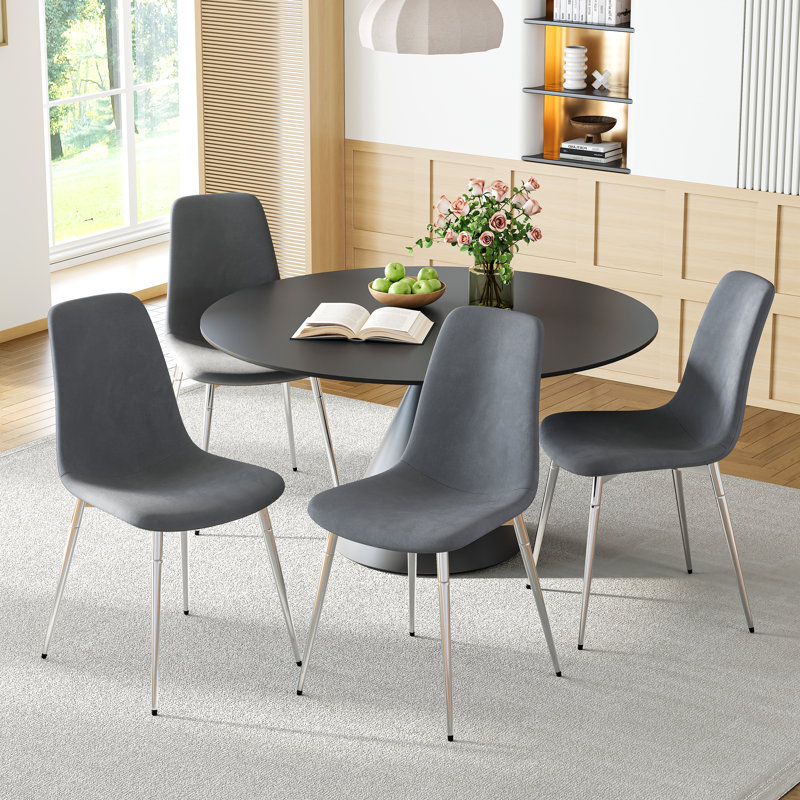 Boffa 18.9'' H Dining Chair, Gray, Silver