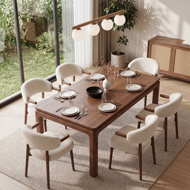 63" Solid Wood Dining Table