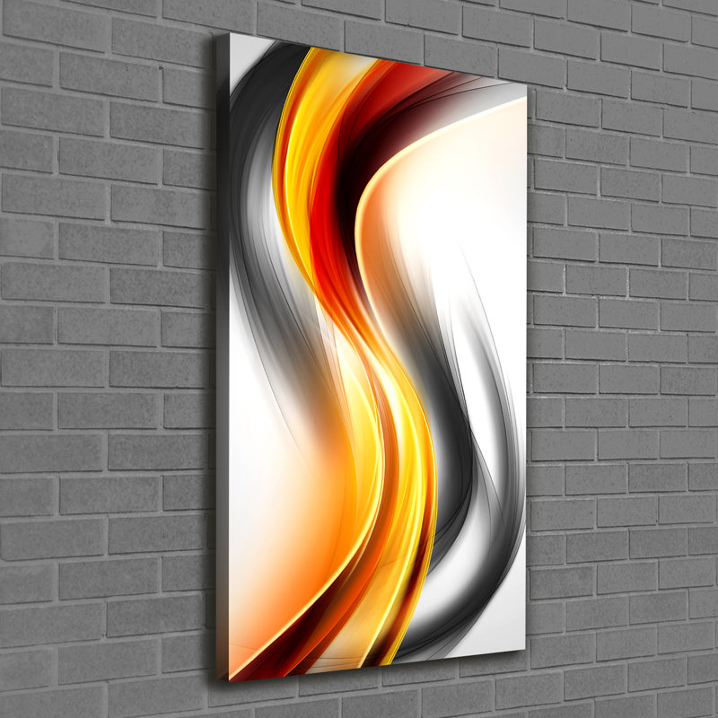 Aviram Waves Abstraction - Wrapped Canvas Print