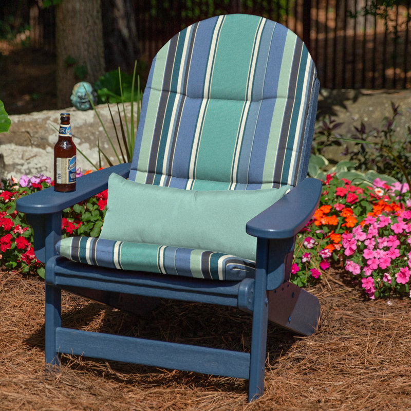 Arns Sunbrella Outdoor 49" Adirondack Chair Cushion, Dolce Oasis Sunbrella