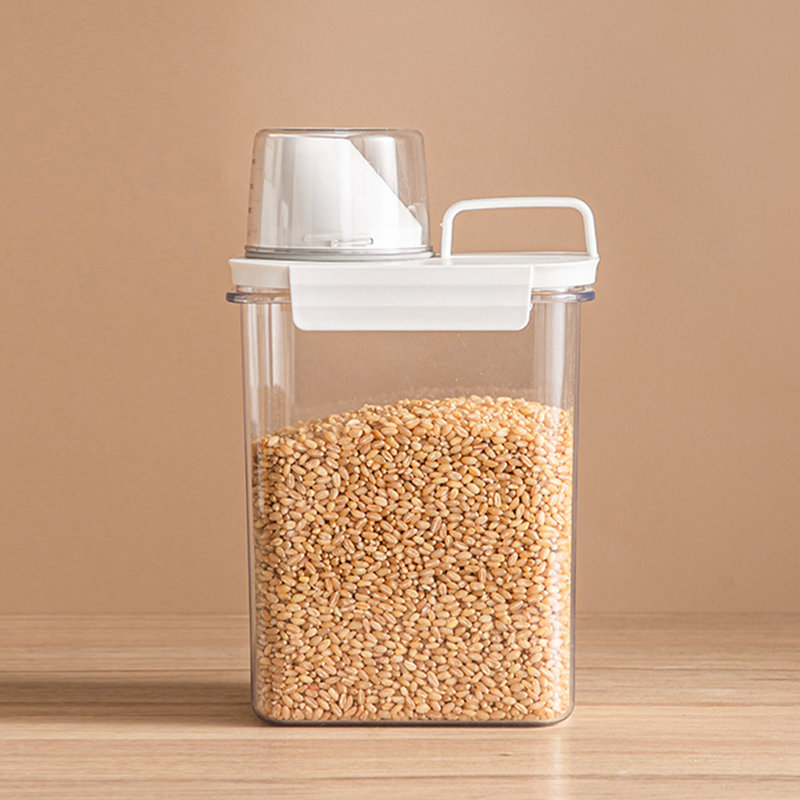 White Food Storage Container With Snap On Lid