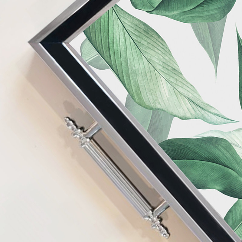 Elegant Glass Tray, 19.7 x 11.4 x 1.4 inches | 100% Durable Glass Construction | Easy to Clean with Damp Cloth | Ideal for Serving, Decorative Display, and Organizing | Stylish Addition to Home Décor