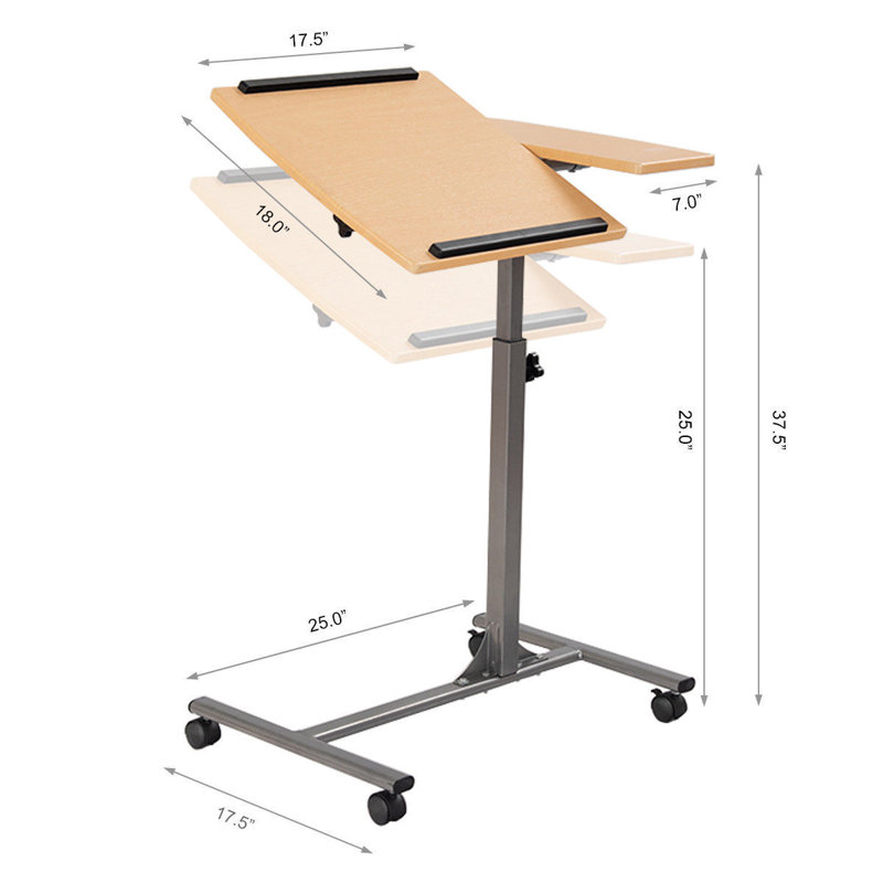 Adjustable Metal Base Computer Desk