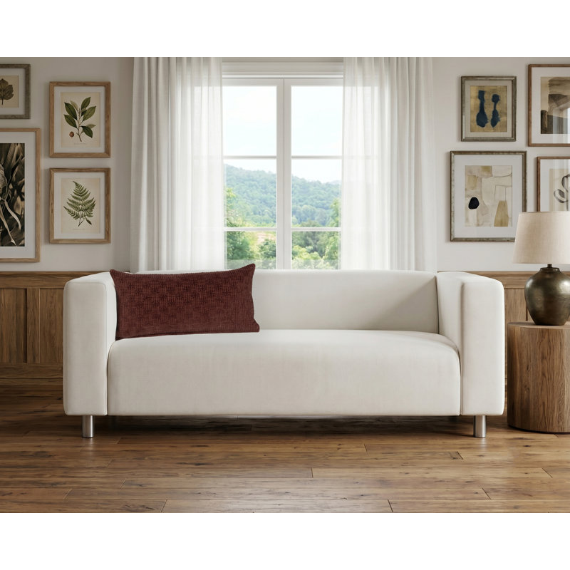 Coussin Odeon, 26" x 14", Polyfill, Merlot