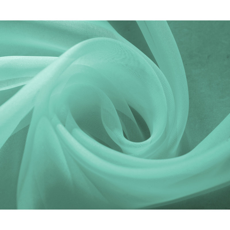 Panneau de rideau transparent simple de couleur unie avec passe-tringle Landose, Bleu sarcelle, l 55 po x L 90 po