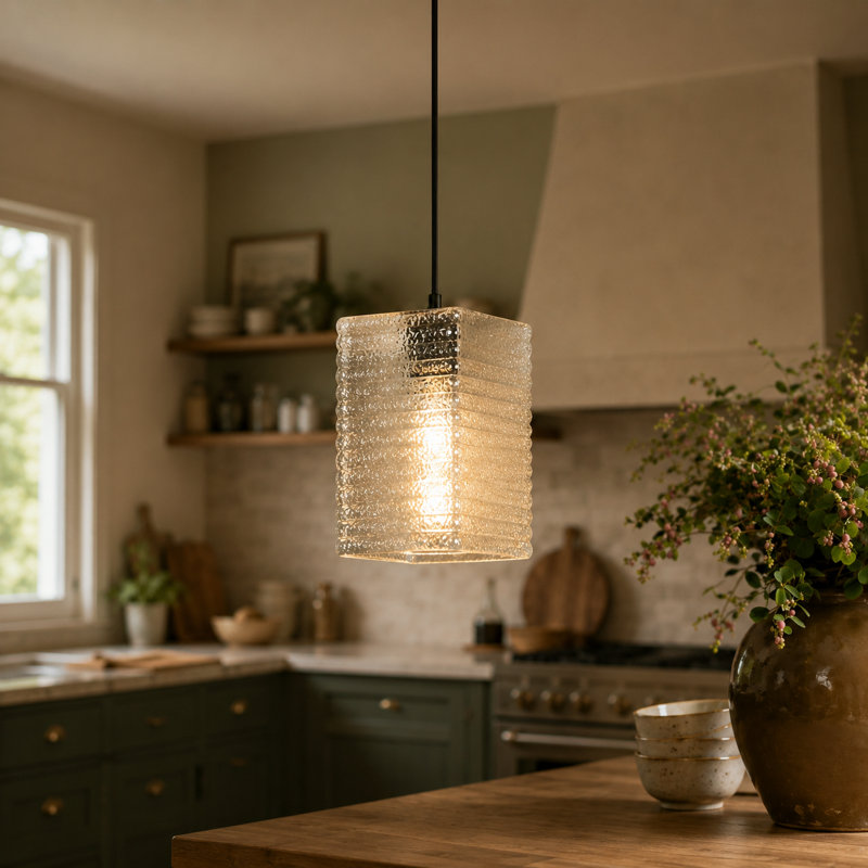  1-Light Square/ Rectangle Kitchen Island Pendant(1-Set)