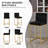 Upholstered Counter Stool with Metal Frame (Set of 2)-62952943