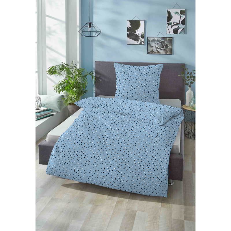 Cotton Duvet Cover Set Set, 155 x 220 cm - 1 Pillowcase (80 x 80 cm)