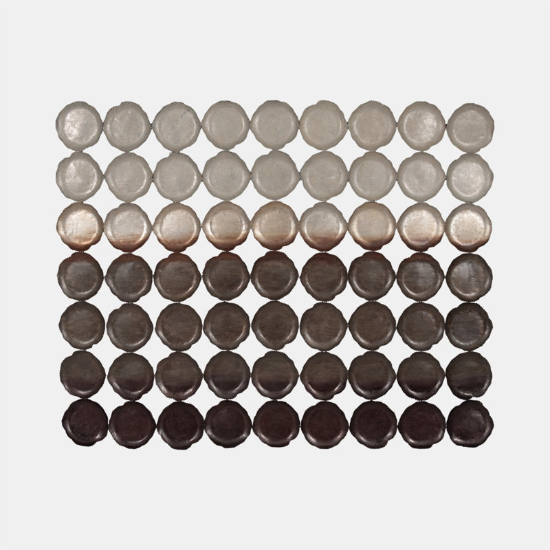 70" x 56" Metallic Ombre Iron Wall Art in Bronze and Black