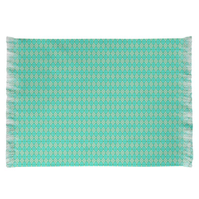 Tapis bleu-vert diamants area Mcguigan