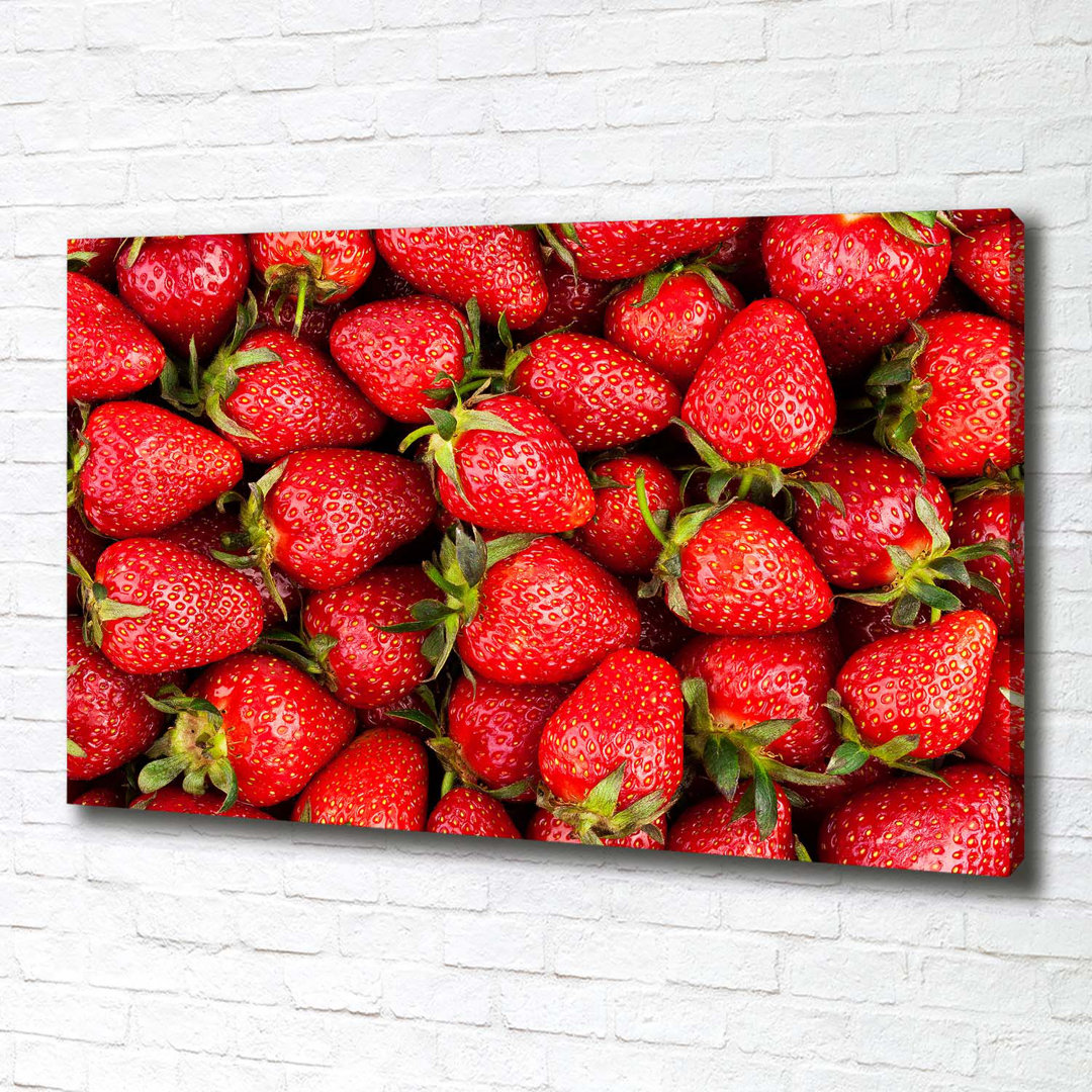 Erdbeeren - Kunstdrucke auf Leinwand - Wrapped Canvas