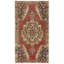 Tapis turc rouge unique noué à la main de conception unique avec motif médaillon One of a Kind