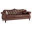 Bilbil 82.6" Faux Leather Sofa with 2 Decorative Cushions-2020699421