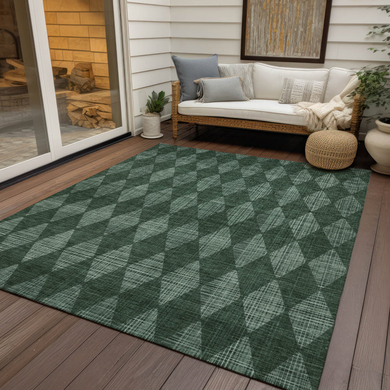 Tapis intérieur / extérieur Fayme, Rectangle 2 pi 6 po x 3 pi 10 po