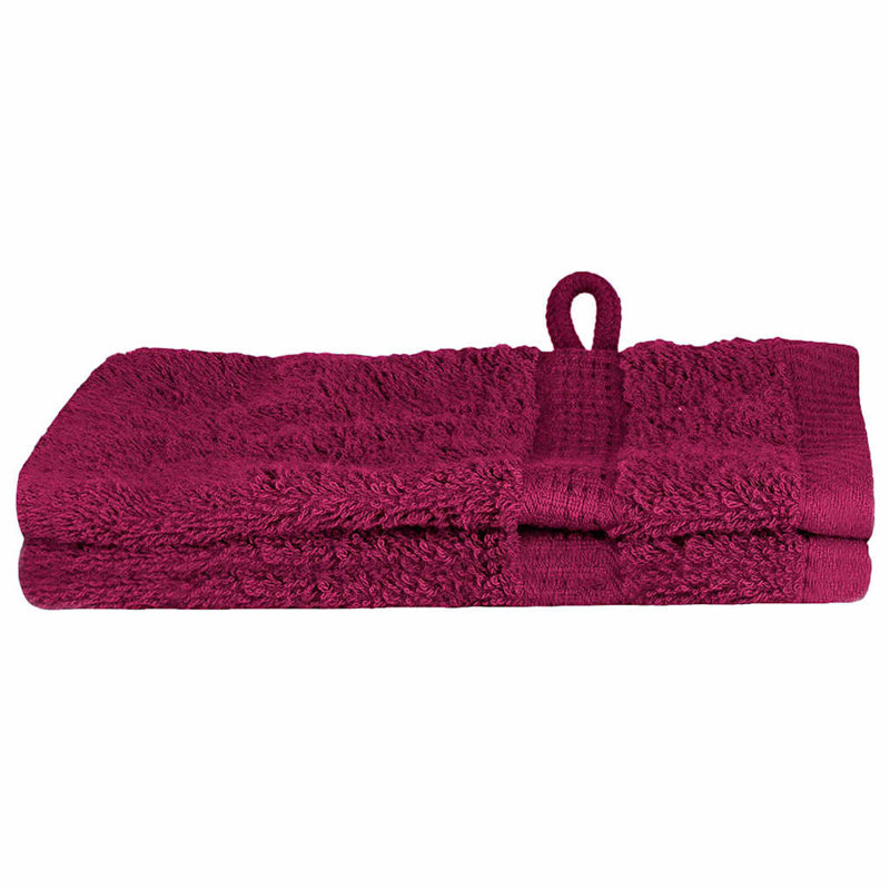  Washcloths 2 Pcs Cotton, Bordeaux