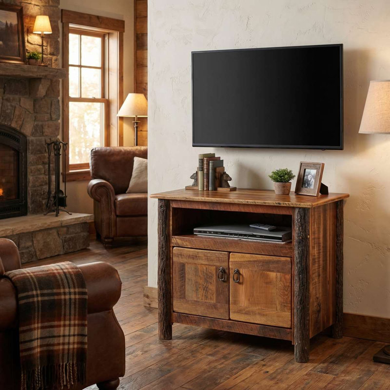 Meuble télé Fireside Lodge Appalachian, Noyer Blanc