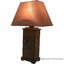 Hetrick 24" Natural Slate Outdoor Table Lamp with Grey Shade