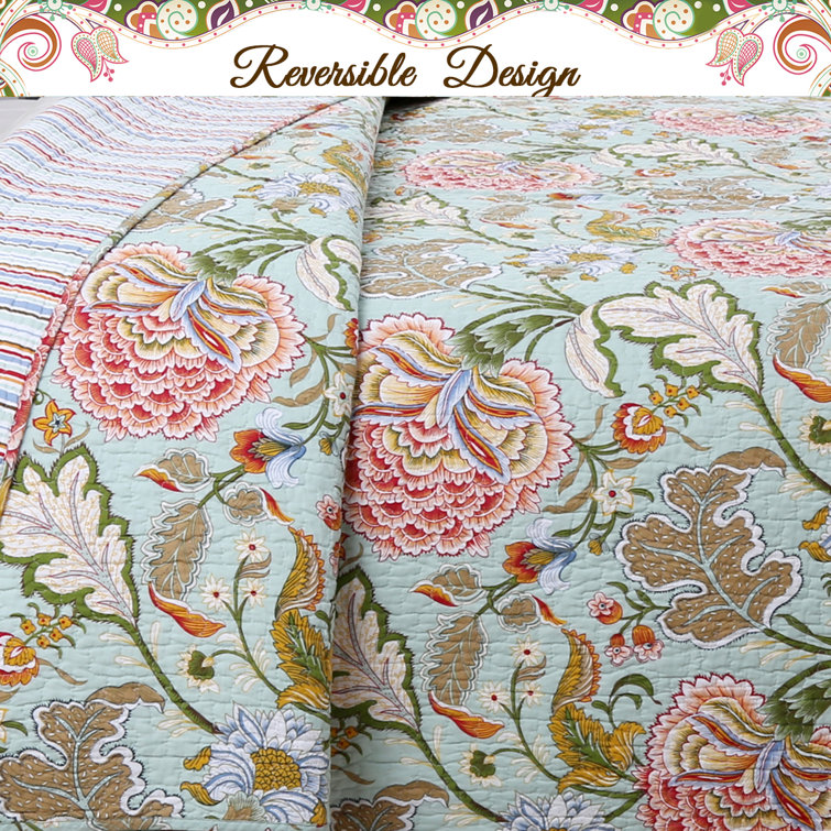 Style Decor 6-piece Comforter and Coverlet Set, Watercolor Jacobean