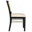 Chaise d'appoint de salle à manger en rotin noir Benson (ensemble de 2)