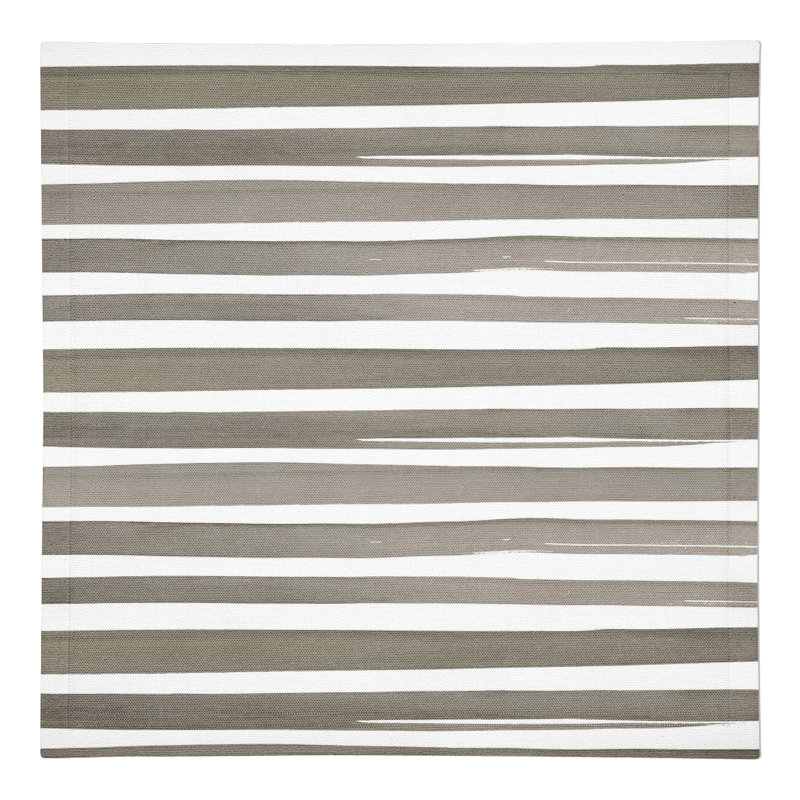 Serviette de table rectangulaire en coton Candece, Brun