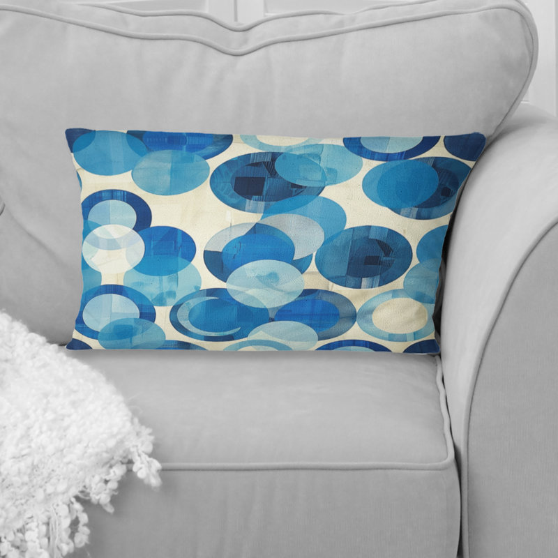 Coussin lombaire Mid-Century Blue Beige