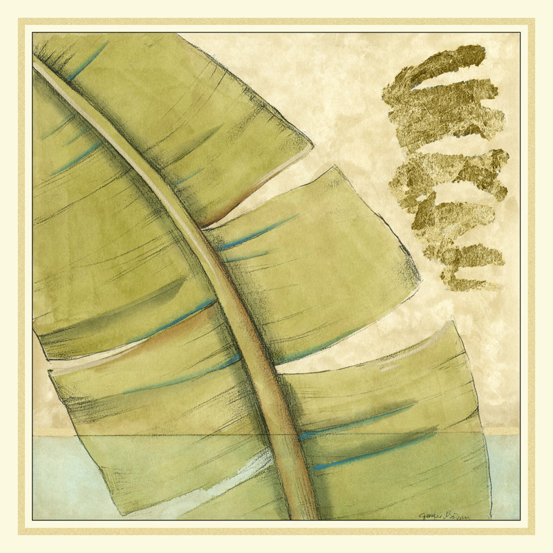 Printed Peacock Palm III by Jennifer Goldberger - Wrapped Canvas Art Prints, 30cm H x 30cm W