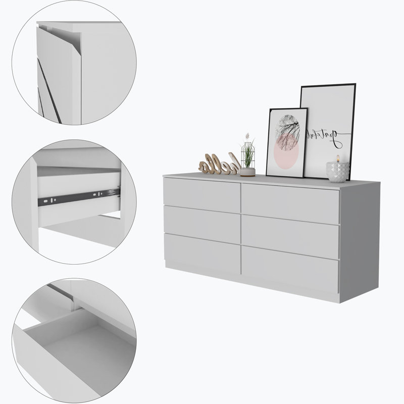 Commode à six tiroirs
