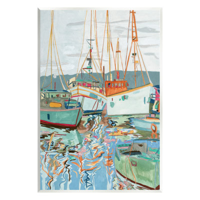 Art mural moderne port de plaisance moderne par Melissa Wang