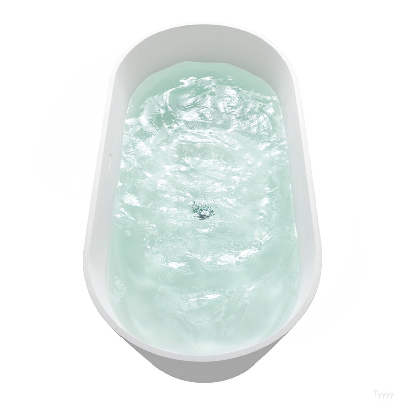 67" Premium Solid Surface Deep Soaking Bathtub