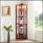 Exquisite Lighted Corner Cabinet With Adjustable Shelves And Carved Decoration-1067051866