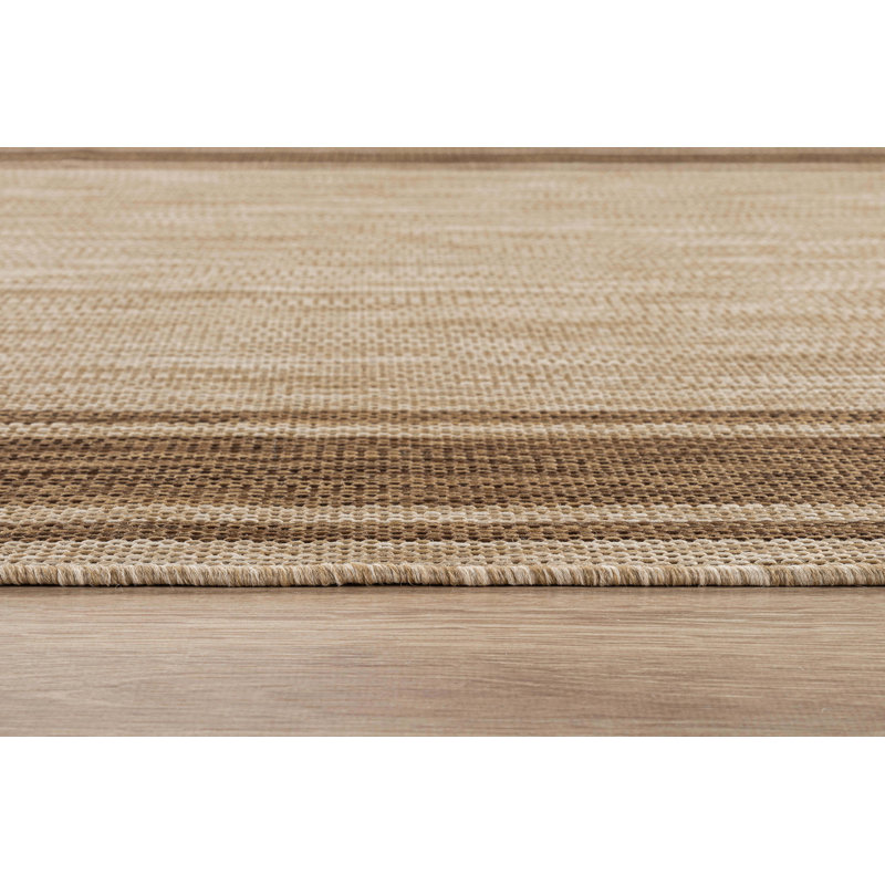 Tapis intérieur / extérieur brun clair Waikiki, Rectangle 6 pi x 9 pi