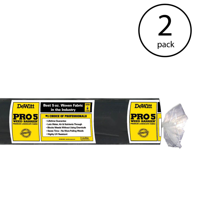 Dewitt Commercial and Home Garden Landscape Weed Block Barrier, 5' x 250'
