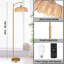 Lampe sur pied en verre beige