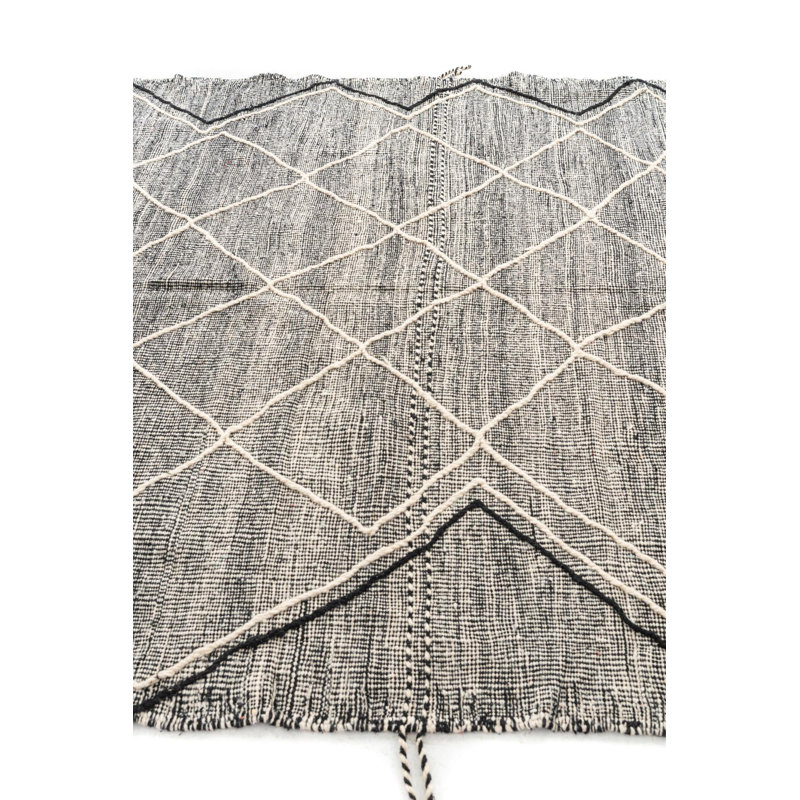 Tapis noir et blanc Mosser