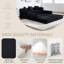 Canapé-lit convertible pliant - Canapé en mousse à mémoire de forme en velours côtelé avec accoudoirs ergonomiques en L et sac de rangement-1707965722