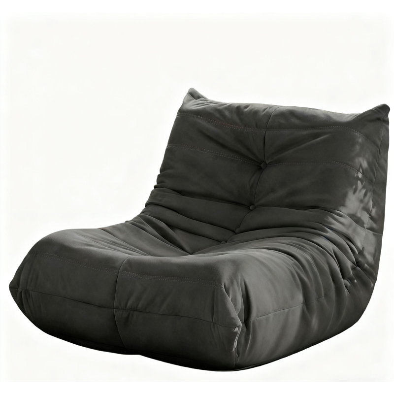 Meuble de salon luxueux en microfibre grise capitonnée à boutons 1 pièce, Gris