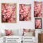 «Cherry Blossoms», collage rose foncé sur toile-1571379273-1608536390