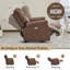 Fauteuil inclinable électrique Edinaud en similicuir avec chaleur et massage, ports de charge USB, repose-pieds allongé