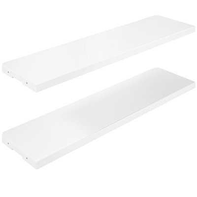 Support de rangement extérieur 2 pièces, tablettes horizontales pour remises extérieures blanc