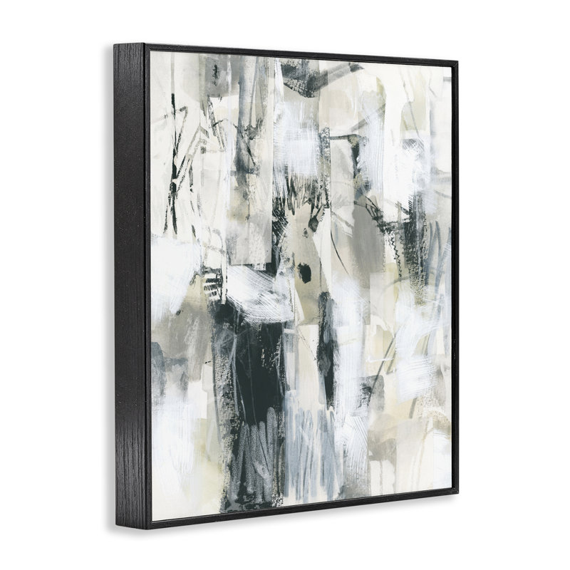 Art abstrait giclée encadrée par June Erica Vess, Giclée encadrée noir minuit, H 14 po x l 11 po