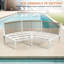 Ensemble de patio extérieur modulaire en aluminium pour 8 personnes avec coussins-622786830